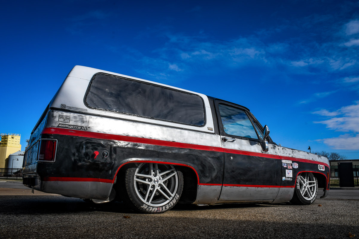 Custom rear wheel wells, relocated two inches to match the Corvette’s wheelbase.