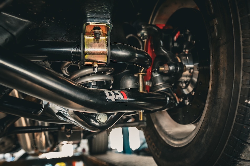 QA1 control arms pair perfectly with coilover shocks, providing ride height adjustability and fine tuning of your control and handling.