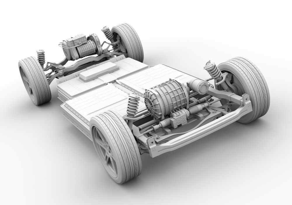 rendering of chassis with suspension