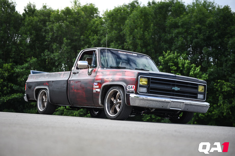 Mark Frisbie's Chevrolet C10 pickup featuring QA1 suspension components.