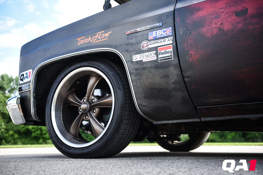 1985 Chevrolet C10 with QA1 suspension.