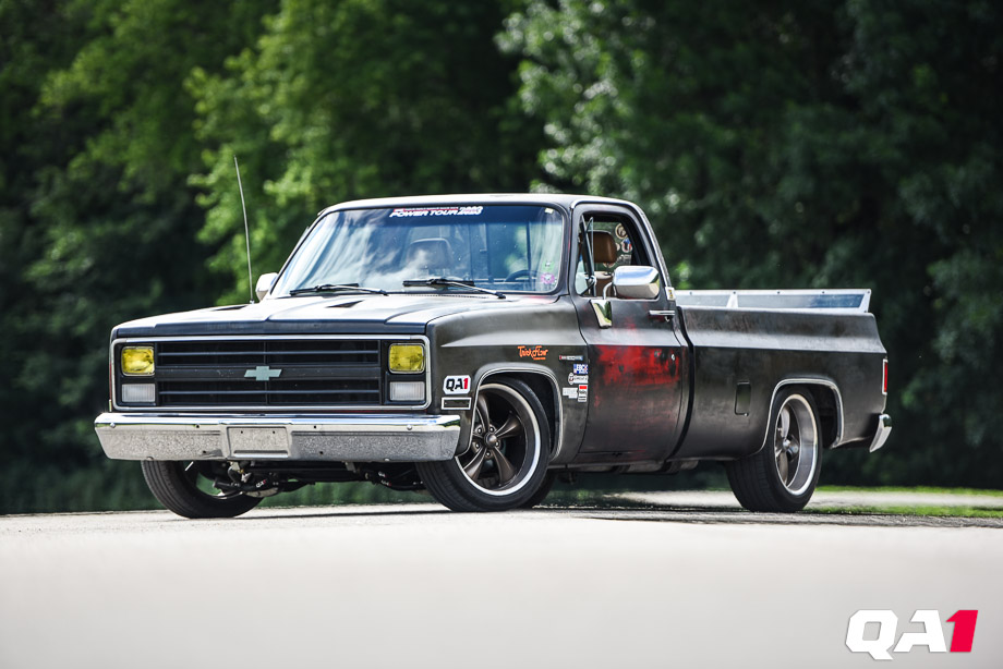 Mark Frisbie's Chevrolet C10 pickup featuring QA1 suspension components.