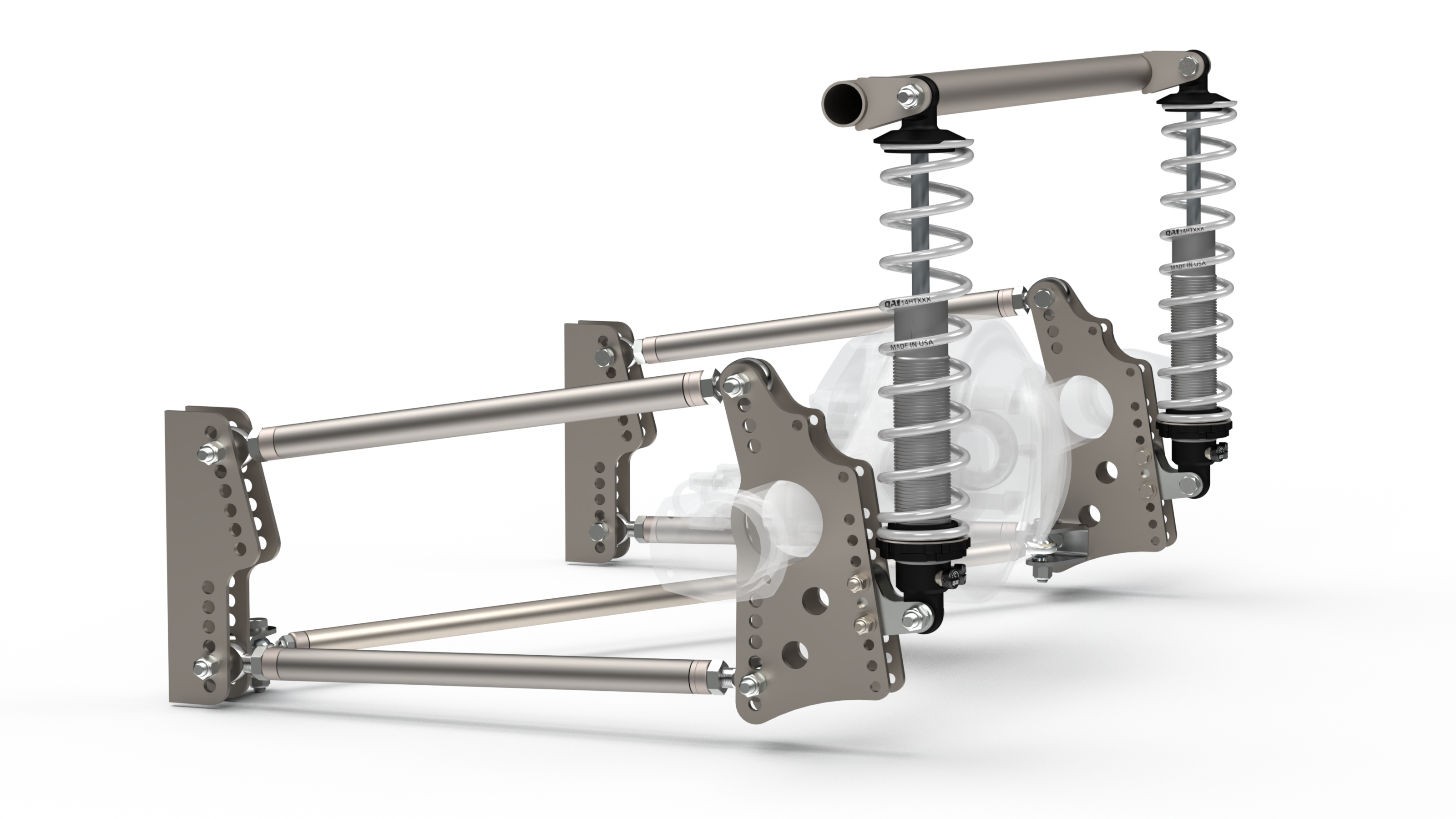 QA1 DIY 4-link suspension kits with MIG & TIG-weldable parts for custom-built street or drag racing cars.